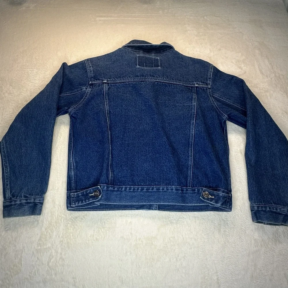 VNTG Route 66 Premium Jeanswear Denim Trucker Jacket Medium Wash Blue Mens M